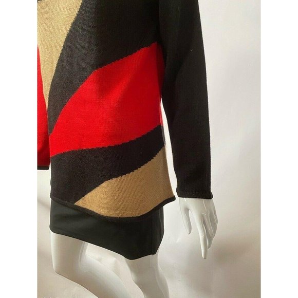 Colette Mordo For Sadimara Womens Pullover Sweater Multicolor Color Block M New - Picture 6 of 12